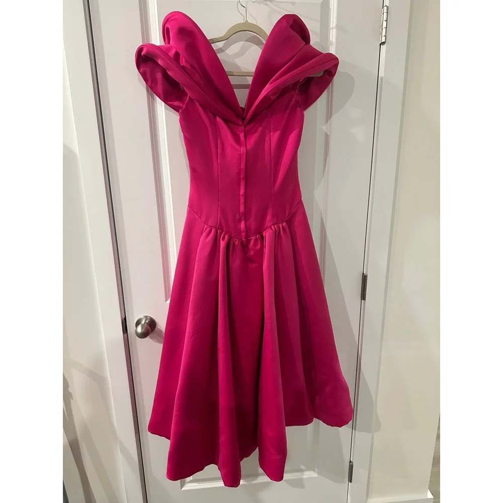 Vintage Victor Costa Gown Pink Formal Prom Bridal Cocktail Dress - Picture 5 of 12